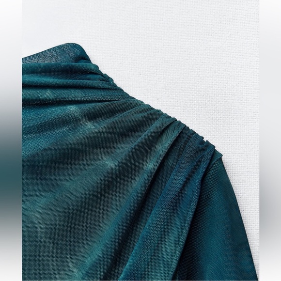 ZARA PRINT DRESS WITH TULLE - Picture 11 of 14